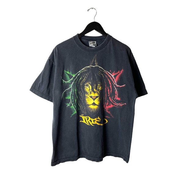 ODM Lion Graphic Tee T Shirt Vintage Y2K Large L Black Graphic - Picture 2 of 16